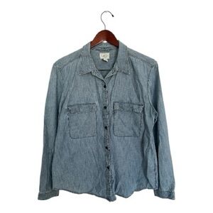 Vintage Levi's Casual Light Blue jeans Button Down Shirt size large